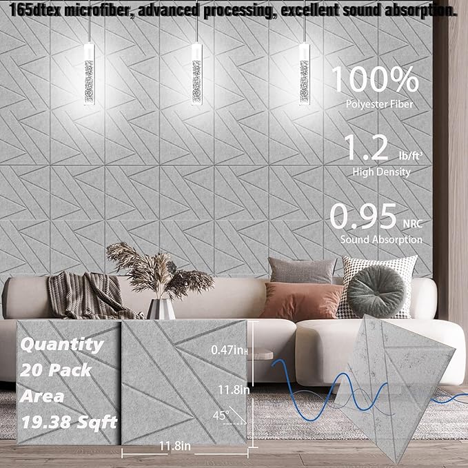 【20 Pack】 Acoustic Panels Self-Adhesive - Image 5
