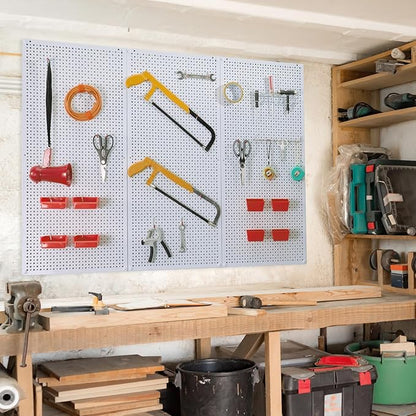Daanxw Pegboard Rack Garage Storage Steel Horizontal PegBoard Pack, Steel - Image 6