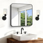 Black Bathroom Mirror, 18 x 18 inch Square Mirrors by WelcometoCIVENO