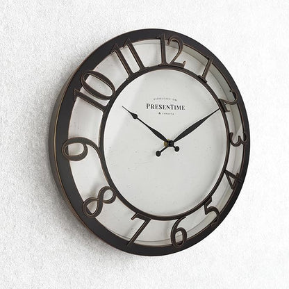 Presentime & Co 13" Farmhouse Series Wall Clock, Vintage Style, Retro Clock - Image 3
