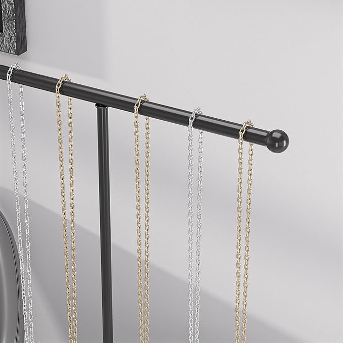 Justsoso Metal T-Bar Necklace Holder Stand, Necklace Hanging Display Stand - Image 2