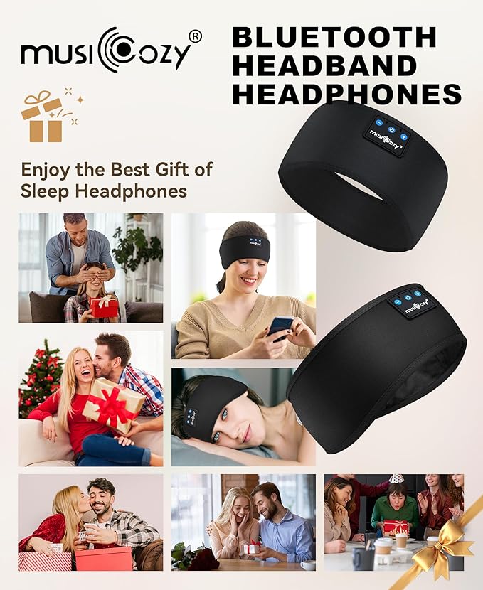 MUSICOZY Sleep Headphones Bluetooth 5.4 Headband, Sports Wireless Earphones - Image 7