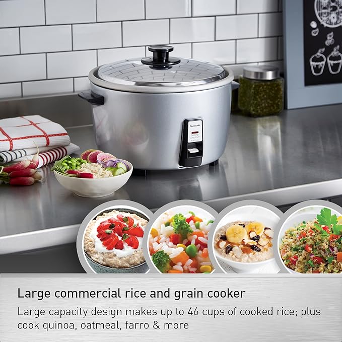 Panasonic Commercial Electric Rice Cooker, 120V Large Capacity 46-Cup, 23-Cup - Image 3