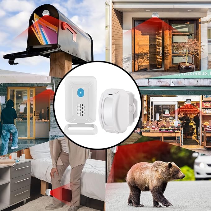 KCMYTONER Wireless Motion Sensor Detector Security Alarm Chime, Motion Sensor - Image 6
