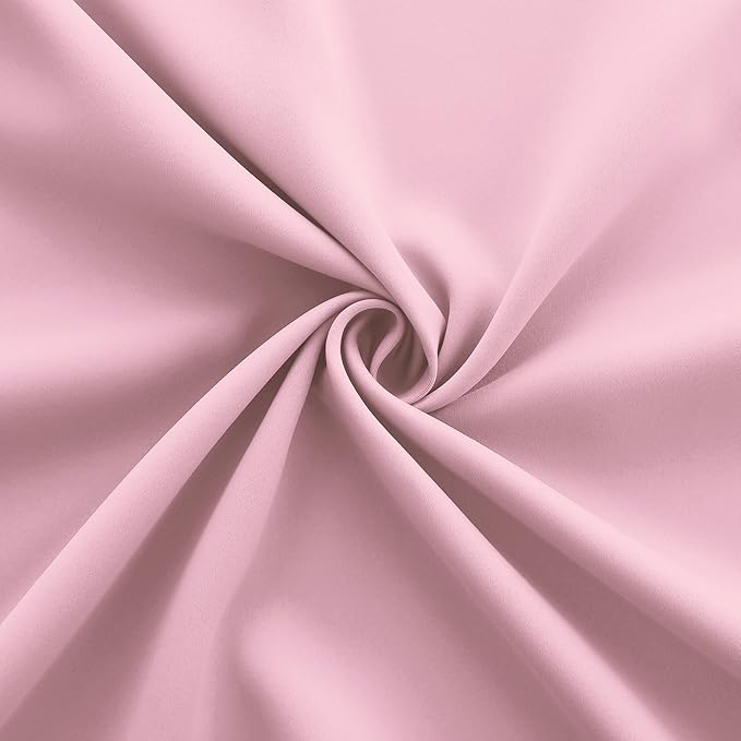 Pink Curtains 63 Inch Length for Baby Girls Nursery Decor, 2 Panel Sets Pair - Image 7