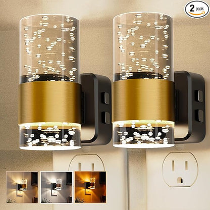 Night Lights Plug into Wall 2 Pack, Dimmable Night Light by LLOHASLED