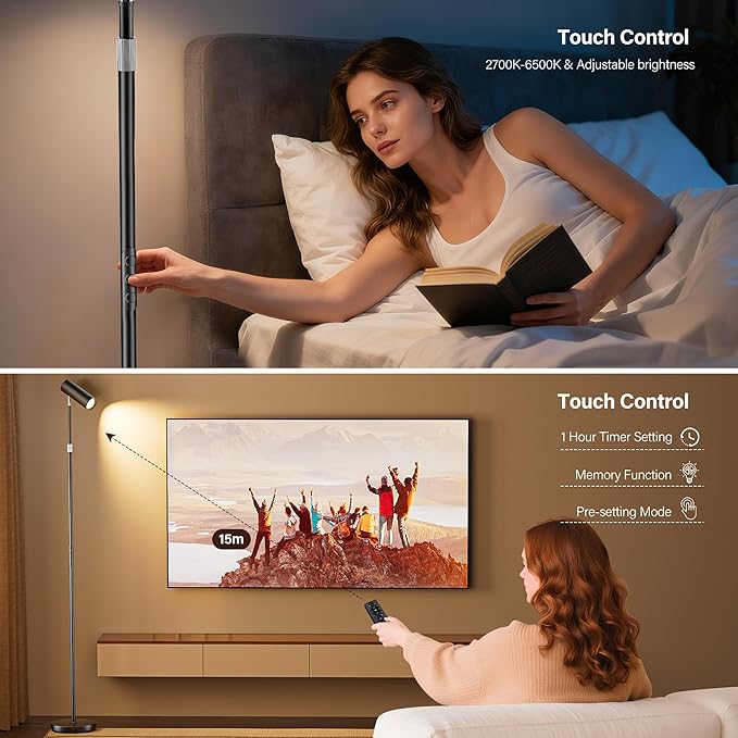SIBRILLE Spotlight Floor Lamp, Tall LED Standing Lamp - Image 4