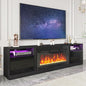 Fireplace TV Stand with 36" Electric Fireplace, LED Light Entertainment Center by Breezestival