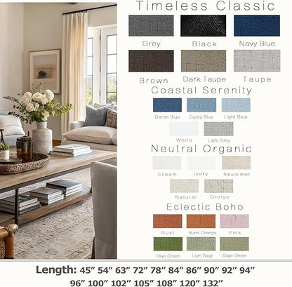 KOUFALL 108 Inch Curtains Long - Image 2