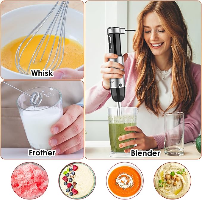 Immersion Blender Handheld for Kitchen, Emulsion Blender Handheld - Image 6