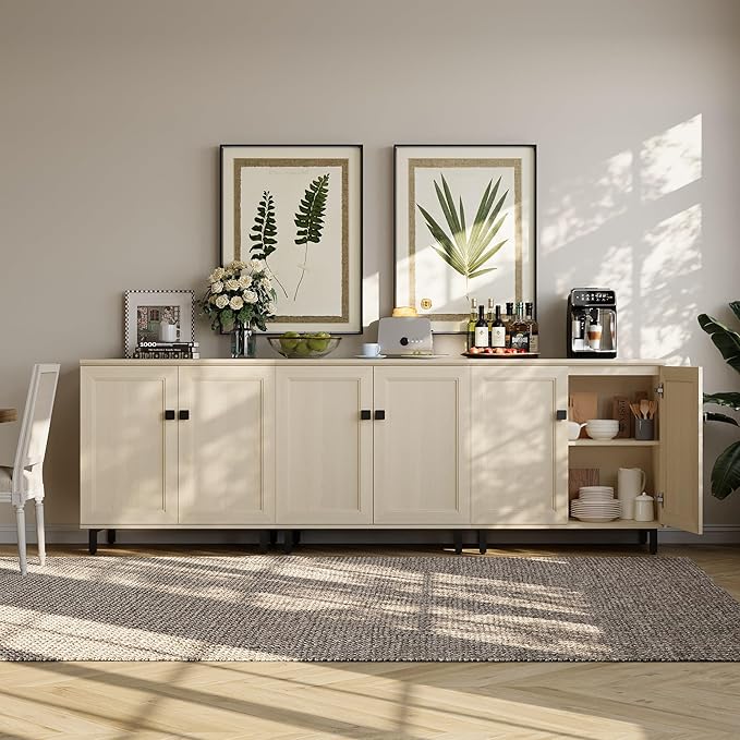 Buffet Sideboard Cabinet Farmhouse Modern 3 in1 Storage Cabinet - Image 7