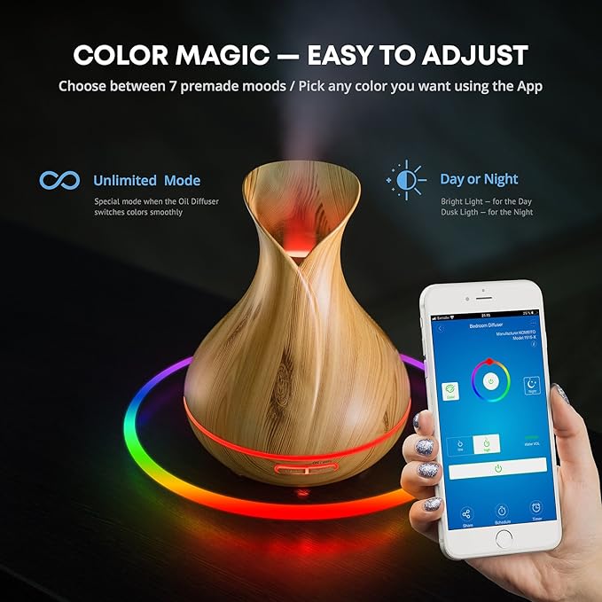 Smart WiFi Wireless Essential Oil Aromatherapy Diffuser - Image 3