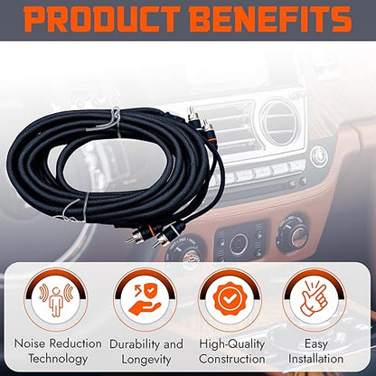 Elite Audio Premium Series 17ft. 2-Channel Car Audio RCA Cable – Double Shielded - Image 5