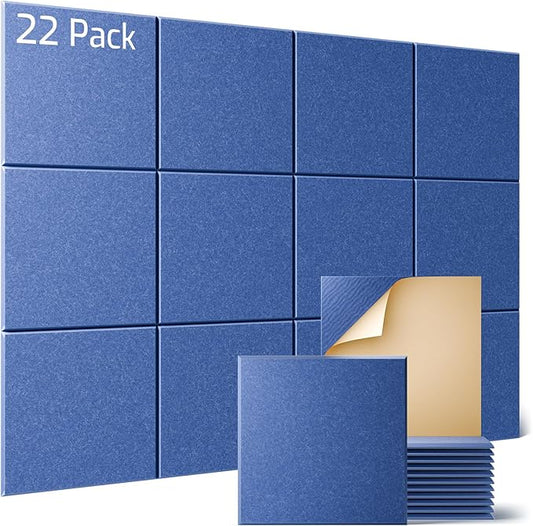 Sonicism 22 Pack Acoustic Wall Panels by Sonicism