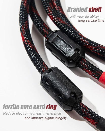 JORZOR RCA Cable, 2RCA Male to 2RCA Male Stereo Audio Cables 【Hi-Fi Sound】 - Image 4