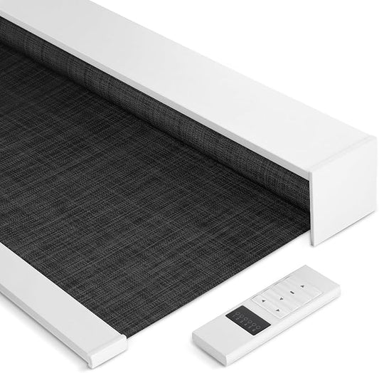 Tipiace Motorized Blinds with Remote Window Roller Shade Wireless Rechargeable by Tipiace