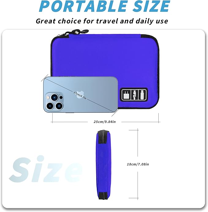 Electronics Organizer, Travel Cord Organizer Pouch, Portable Cable Organizer - Image 3