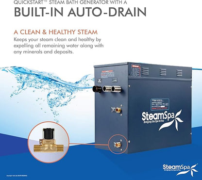 SteamSpa 10.5kW Steam Sauna Generator Executive Bundle 240V Steam Generator - Image 5