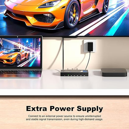 HDMI Switch 3 in 1 Out 4K@60Hz, 3Ports HDMI Switcher Splitter Selector - Image 6