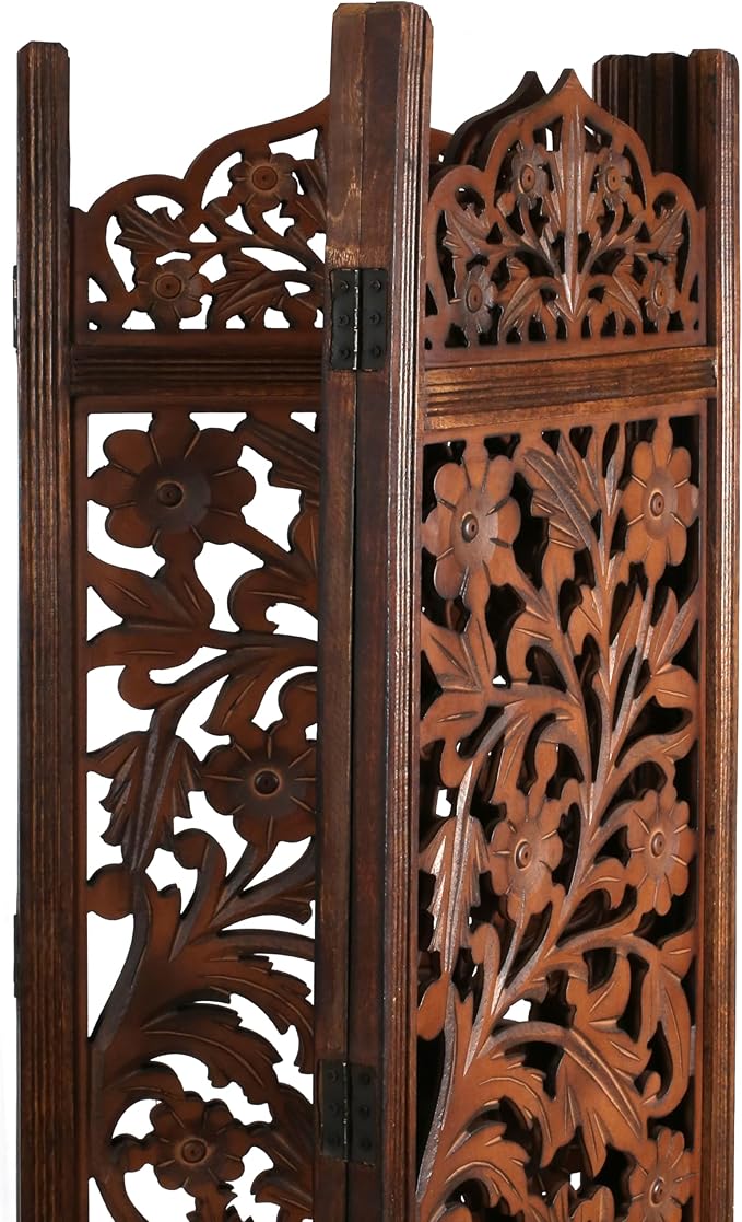 Lightnpro 4 Panel Wooden Room Divider 72 x 72 Inch - Image 6
