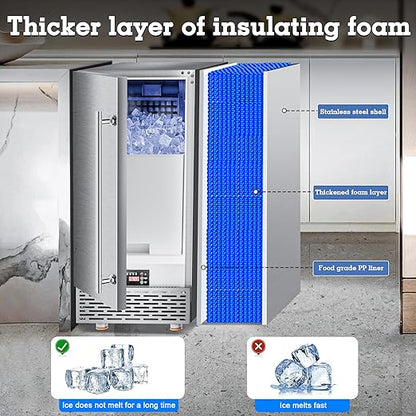 Ice Maker Commercial Under Counter Ice Maker Machine 88Lbs/Day - Image 6