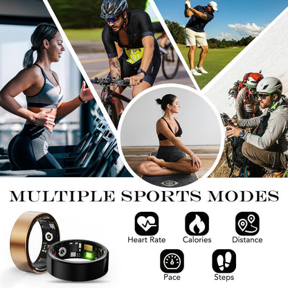 smart health ring fitness tracker for men women, close-up detail