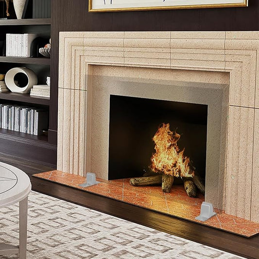 Premium Tempered Glass Fireplace Screen by ClearlyInnovative