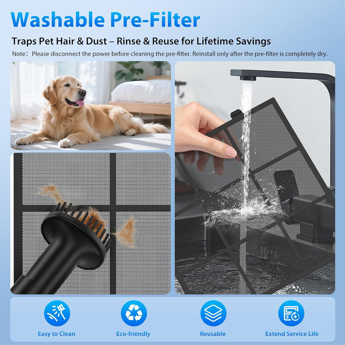 freaire air purifiers for home large room up, side view