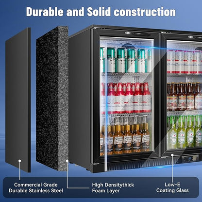 Tylza Back Bar Cooler With 3 Glass Doors, 312L Under Counter Back Bar - Image 3