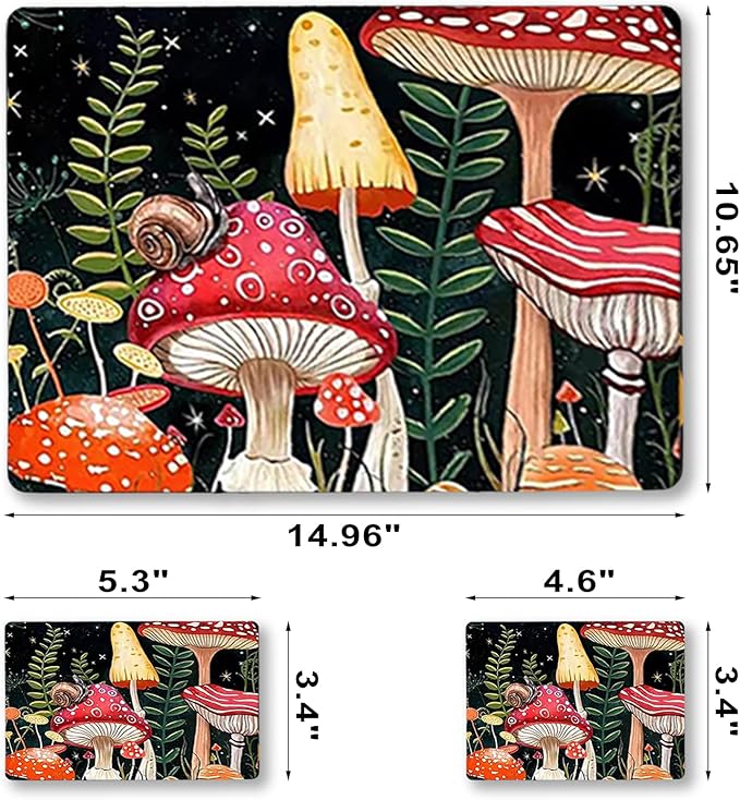 Laptop Skin Sticker Decal, Decorative Removable, Positive Mushroom - Image 7