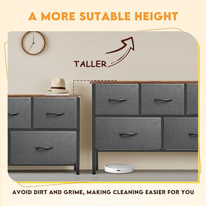 Curved Profile Dresser for Bedroom, Chest of Drawers, 5 Storage Drawers - Image 5