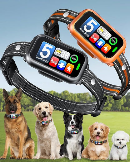2 Pack Dog Bark Collar for Large Medium Small Dogs, 1s Fast Stop Barking - Image 8