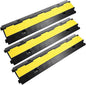 Reliancer 3 Pack Dual Channel Rubber Cable Protector Ramp 2 Channel Traffic by RELIANCER