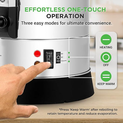 NutriChef Water Boiler and Hot Water Dispenser, 8L Electric Beverage Dispenser - Image 3