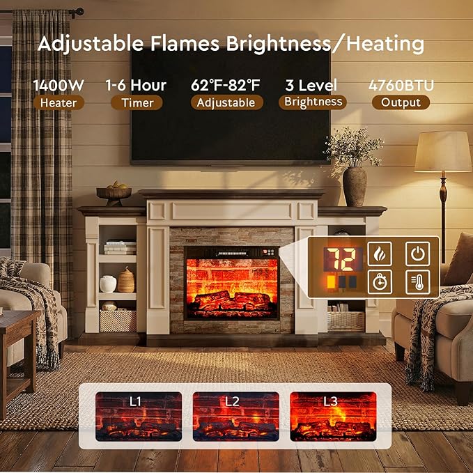 LGHM 72" Electric Fireplace - Image 5