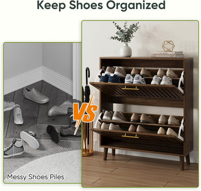 smart fendee 31.5" w shoe cabinet storage for, front angle view