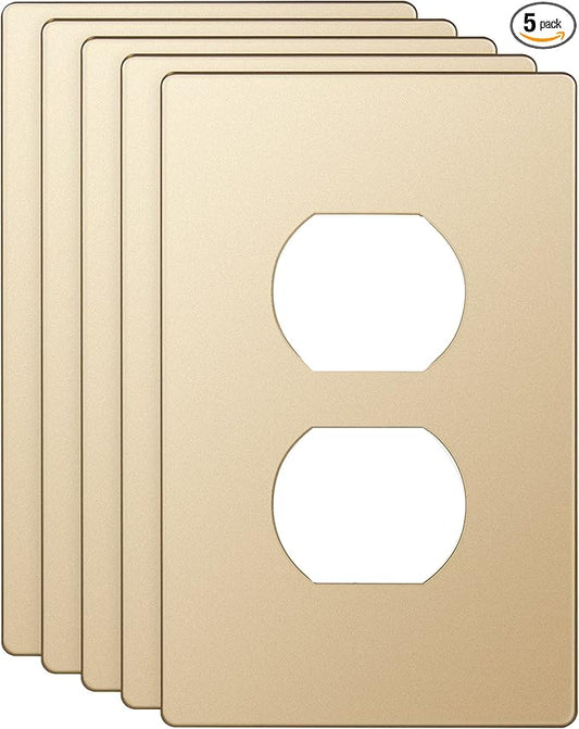 ENERLITES Elite Series Duplex Outlet Receptacle Cover, Screwless Wall Plate by Enerlites