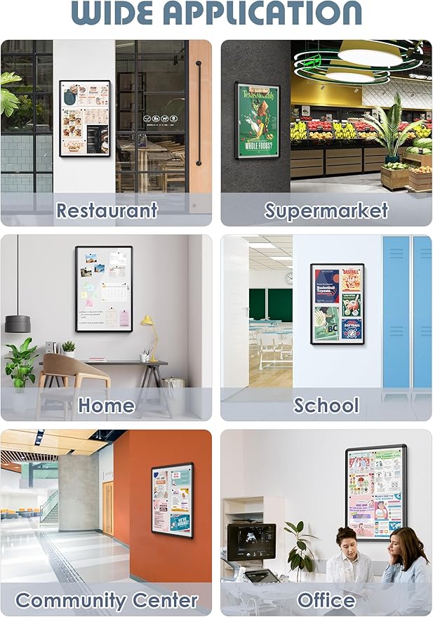 Enclosed Bulletin White Board 36x24 in, Lockable Wall Display Case - Image 5