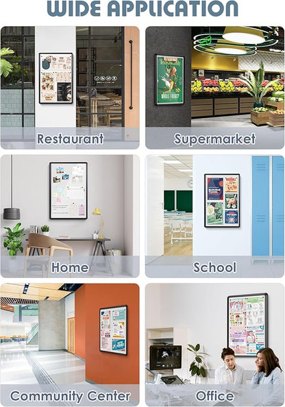 Enclosed Bulletin White Board 36x24 in, Lockable Wall Display Case - Image 5