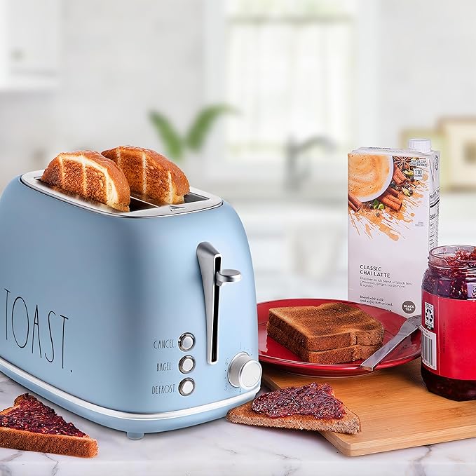 Rae Dunn Retro Rounded Bread Toaster, 2 Slice Stainless Steel Toaster - Image 5