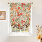 DriftAway Orange Harvest Double Layer Linen Blackout Tie Up Curtains Thermal Insulated Lined Balloon Roman Shade for Bathroom Cafe Autumn Fall Printed Vintage 25 Inch by 47 Inch Orange Coral Gold