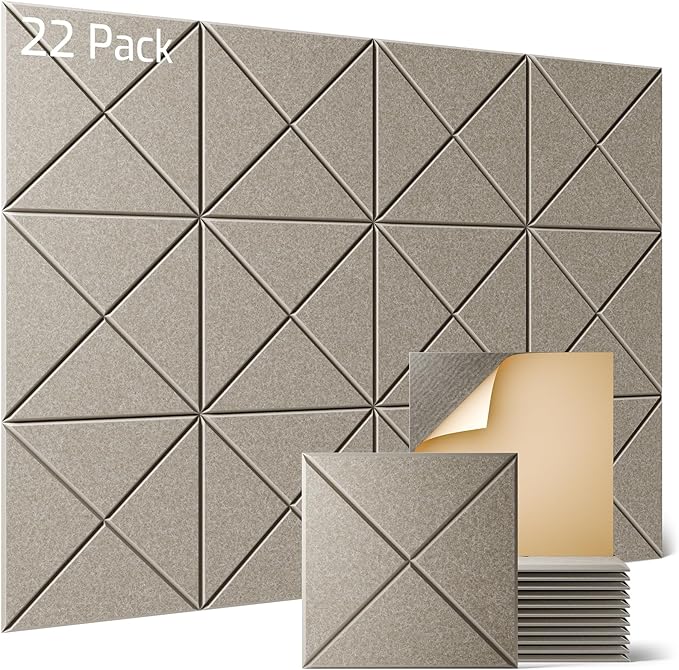 Sonicism 22 Pack X-Lined Acoustic Panels by Sonicism