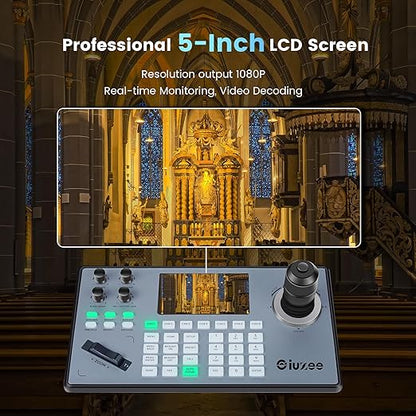 iuZee PTZ Camera Controller 4D Joystick PoE IP PTZ Keyboard - Image 5