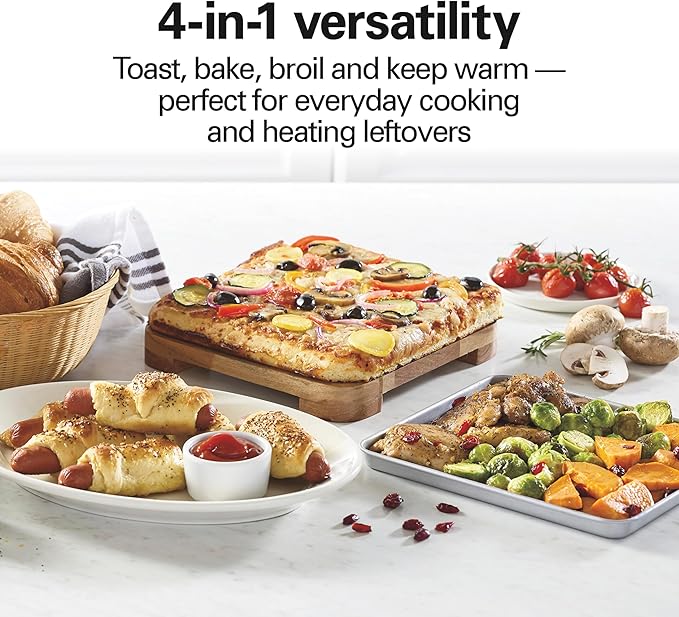 Hamilton Beach Countertop Toaster Oven & Pizza Maker Large 4-Slice Capacity - Image 3