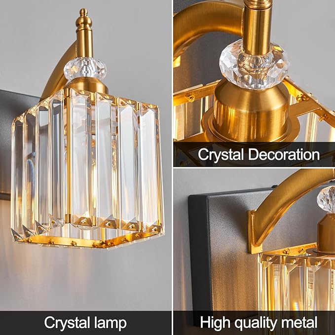 BBLLWJ Modern Wall Sconces Set of Two Black Gold Indoor Wall Mounted Room - Image 5