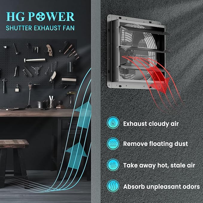 HG Power 12 Inch Shutter Exhaust Fan - Image 6