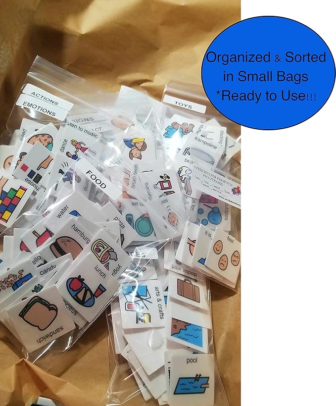 Smile4Autism Small 1.5"x1.5" Loose Visual Picture Cards, Receptive and - Image 9