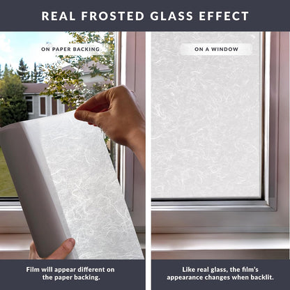 Rice Paper Window Privacy Film by Artscape - Decorative Frosted Glass Design, Static Cling, Full Coverage Privacy, Light Control, Helps Create a Calm, Focused Space, Made in USA - 36 x 72 Inch