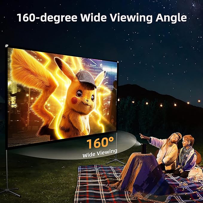 Portable Projector Screen with Stand Outdoor: Camping Projection Screen 80 inch - Image 4
