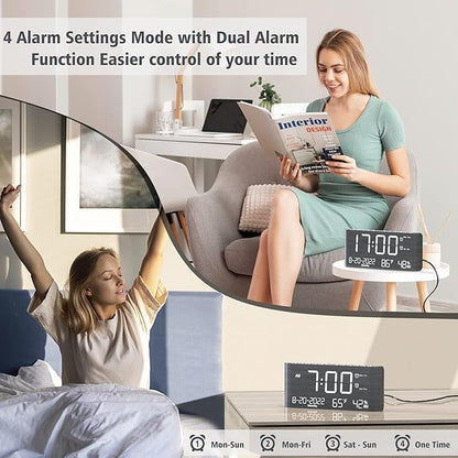 Mesqool Digital Alarm Clock, - Image 2